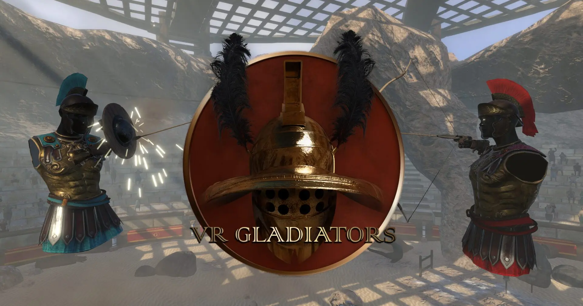 Platform to compete with each other with archery and spears. Gladiators written in the centre